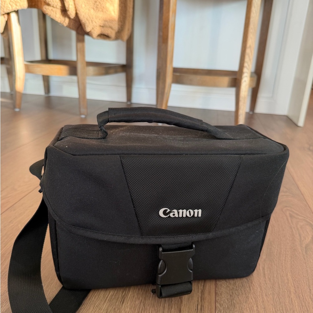 Canon EOS rebel T6 camera, bag, extra lens, battery and charger